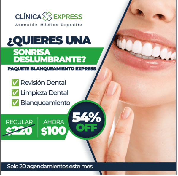 Revisión dental, Limpieza dental y Blanqueamiento